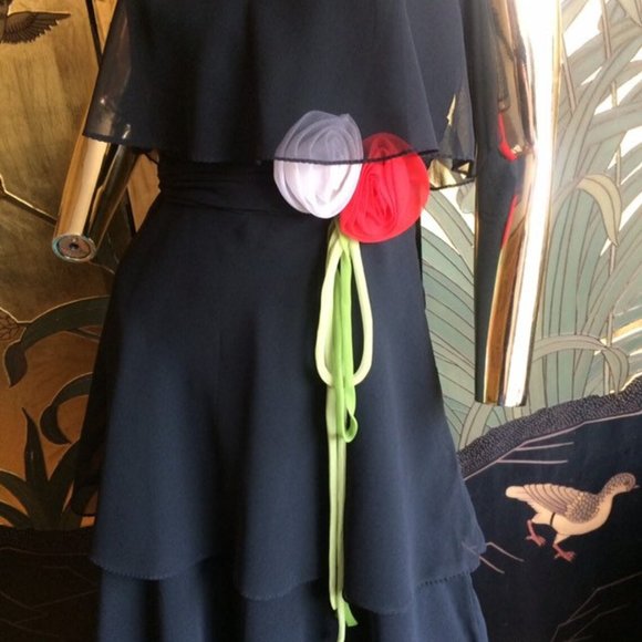 Long Maxi Dress Ruffles Tiered Chiffon - Picture 4 of 9